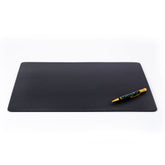 Black Leatherette Conference Table Pad with metal core, 17 x 14